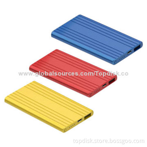 Lithium polymer power bank chargers for iPhone, with 3000mAh Capacity